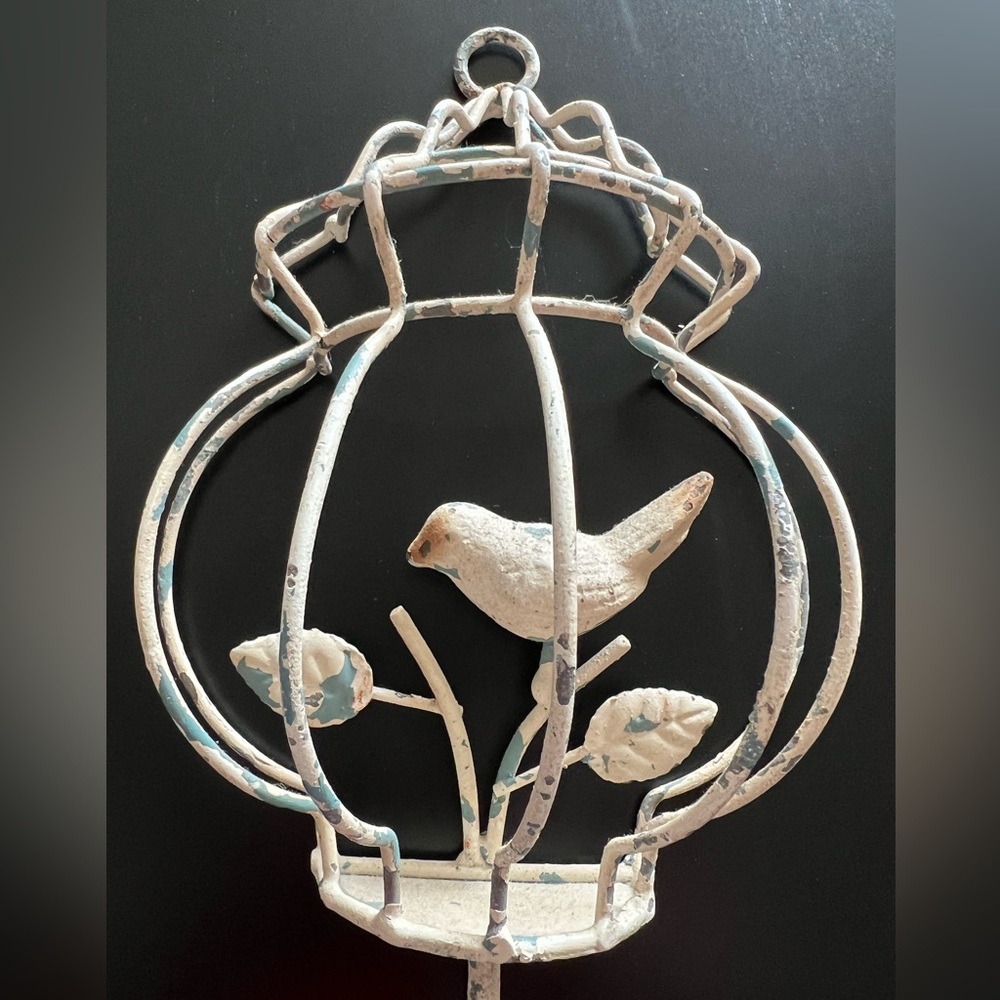 Vintage/Antique Bird in a Cage Wall Hook - Picture 8 of 8